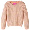 vidaXL Pulover pentru copii tricotat, roz deschis, 128