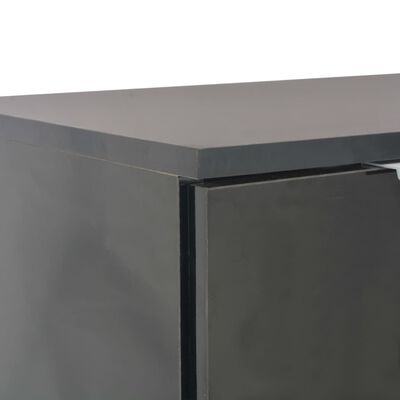 vidaXL Dulap, negru extralucios, 107x35x80,5 cm