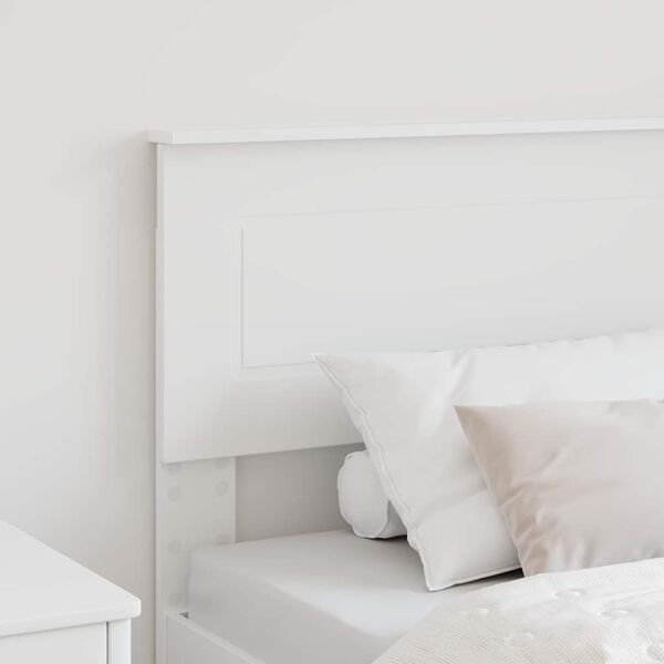 vidaXL Tăblie cap cu headboard Alb 90 cm Lemn compozit