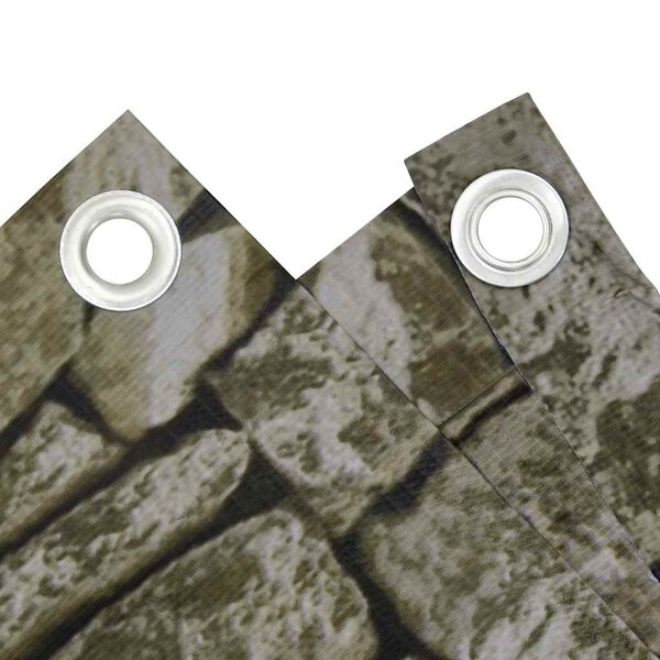 vidaXL Paravan de balcon cu aspect de piatră, 300x90 cm, PVC