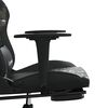 vidaXL Scaun de gaming cu suport picioare, negru/camuflaj, piele eco