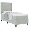 vidaXL Pat cu arcuri cu saltea Gri deschis 80 x 200 cm Catifea