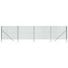 vidaXL Gard plasă de s&acirc;rmă, verde, 2x10 m, oțel galvanizat