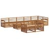 vidaXL Set de canapele de exterior 9 pcs natural Lemn Solid de Acacia