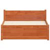 vidaXL Cadru de pat cu headboard Maroniu cerat 205.5 x 95.5 x 51 cm