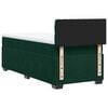 vidaXL Pat box spring cu saltea, verde &icirc;nchis, 100x200 cm, catifea