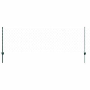vidaXL Gard hexagonal cu st&acirc;lp 100 x 0,8 m Oțel cu strat de PVC Verde