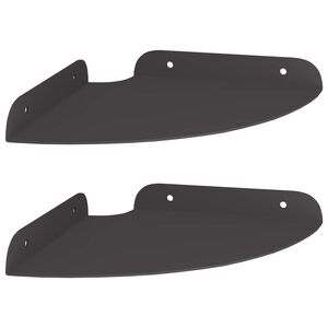 vidaXL Raft suspendat cu raft cu depozitare 2 pcs Negru 18 x 18 x 2 cm