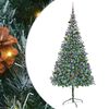 vidaXL Brad de Crăciun artificial cu 300 LED Verde 210 cm PVC și Oțel