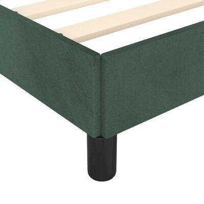 vidaXL Cadru de pat, verde închis, 140x200 cm, catifea
