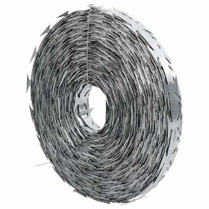 vidaXL S&acirc;rmă cuțit Argintiu 5000 x 1,9 cm Oțel galvanizat