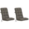 vidaXL Perne pentru Scaune cu Spătar &Icirc;nalt - Set de 2 VIANEN 2 pcs Gri