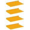 vidaXL Raft suspendat 4 pcs Galben muștar 30 x 18 x 2,5 cm Oțel