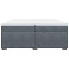 vidaXL Pat box spring cu saltea, gri &icirc;nchis, 200x200 cm, catifea