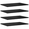 vidaXL Plăci bibliotecă, 4 buc. negru extralucios 60 x 40 x 1,5 cm PAL