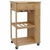 vidaXL Cărucior de bucătărie cu roți natural 47,5 x 36 x 83 cm Bambus