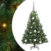 vidaXL Brad de Crăciun artificial cu 150 LED Verde 120 cm PE și PVC