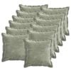 vidaXL Husă pentru pernă 12 buc. HOUTEN Verde 40 x 40 cm