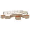 vidaXL Set de canapele pentru grădină 9 buc. Bej Rattan poli