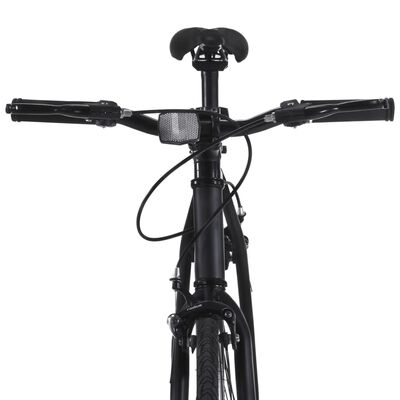 vidaXL Bicicletă cu angrenaj fix, negru și albastru, 700c, 59 cm