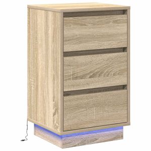 vidaXL Dulap de noapte Stejar Sonoma 39 x 34,5 x 65 cm Lemn prelucrat