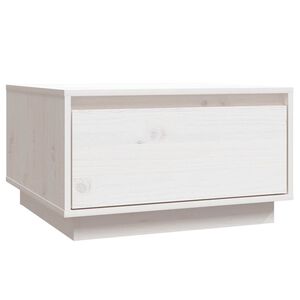 vidaXL Măsuță de cafea, alb, 55x56x32 cm, lemn masiv de pin