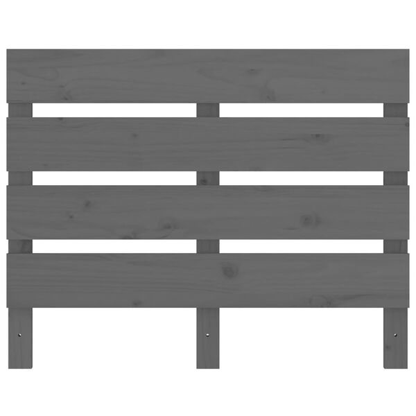 vidaXL Tăblie de pat, gri, 100x3x80 cm, lemn masiv de pin
