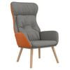 vidaXL Scaun de relaxare, gri deschis, textil și PVC
