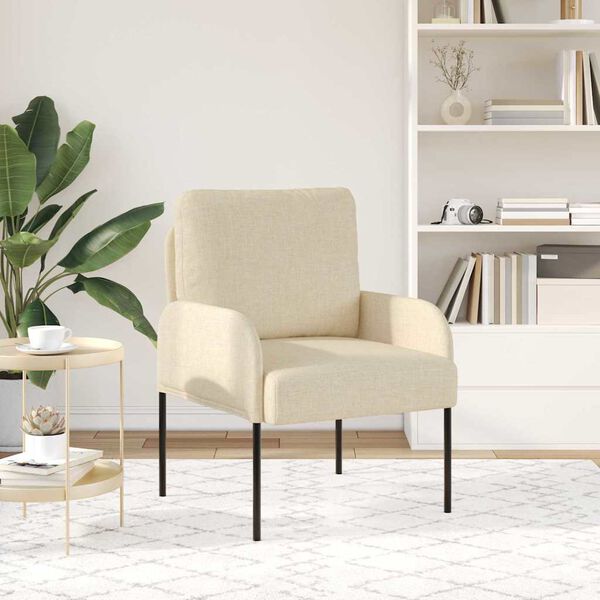 vidaXL Canapele cu pernă 55cm Crem placaj