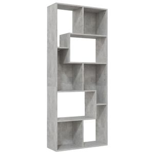 vidaXL Bibliotecă, gri beton, 67x24x161 cm, lemn prelucrat