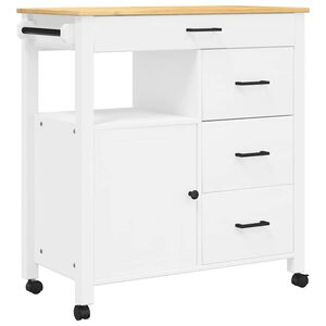 vidaXL Cărucior de bucătărie &bdquo;MONZA&rdquo;, 84x40x88,5 cm, lemn masiv de pin
