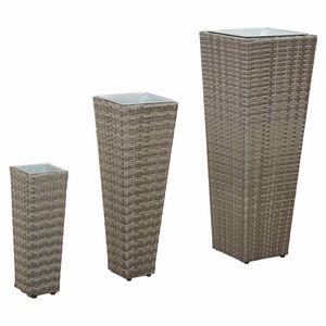 vidaXL Set de exterior 3 buc. 30 x 30 x 80 cm Metal