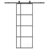 vidaXL Ușă glisantă cu set de feronerie neagră 76x205 cm Sticlă ESG