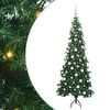 vidaXL Pom de Crăciun Artificial pentru Colț Verde 180 cm PVC și Metal