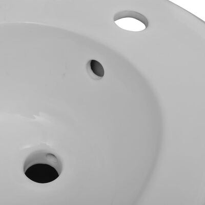 vidaXL Set de toaletă & bideu suspendate pe perete, alb, ceramică