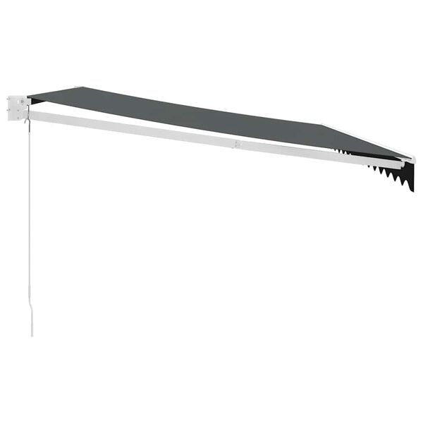 vidaXL Copertină retractabilă, antracit, 4,5x3 m, textil și aluminiu