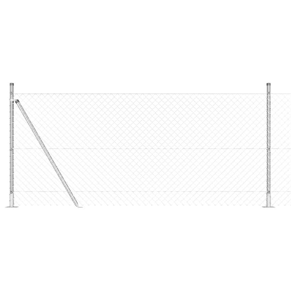 vidaXL St&acirc;lp de gard. Argintiu 25 x 1 m (plasă 60 x 60 mm) Oțel