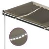 vidaXL Copertină retractabilă manual cu LED, crem, 300x250 cm