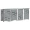 vidaXL Depozitare pentru Containere cu Roți for 4 Bins 240L Gri