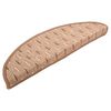 vidaXL Covor pentru trepte scări, 15 buc., maro, 65x21x4 cm