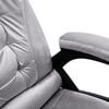 vidaXL Scaun de masaj pentru birou, gri deschis, catifea