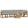 vidaXL Set de canapele de exterior 7 pcs Gri natural și deschis