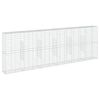 vidaXL Coș gabion cu capac, 600x50x200 cm, fier galvanizat