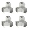 vidaXL Conectori de grindă, formă Y, 4 buc, 91x91 mm, metal galvanizat