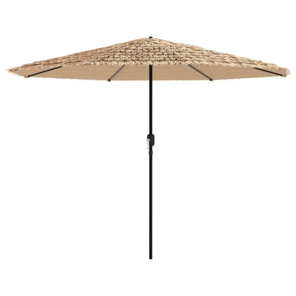 vidaXL Umbrelă soare de grădină cu stâlp din oțel, maro 388x388x248 cm