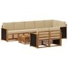vidaXL Set de canapele de exterior 8 buc. Natural