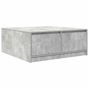 vidaXL Masuta de cafea cu sertare Gri beton 100x100x40 cm