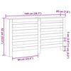 vidaXL Capac pentru radiator Stejar Negru 149 x 20 x 82 cm