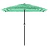 vidaXL Umbrelă soare de grădină cu st&acirc;lp din oțel verde 248x248x248 cm