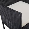 vidaXL Set mobilier de grădină, 5 piese, negru